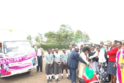 Lamu school girls get free pads