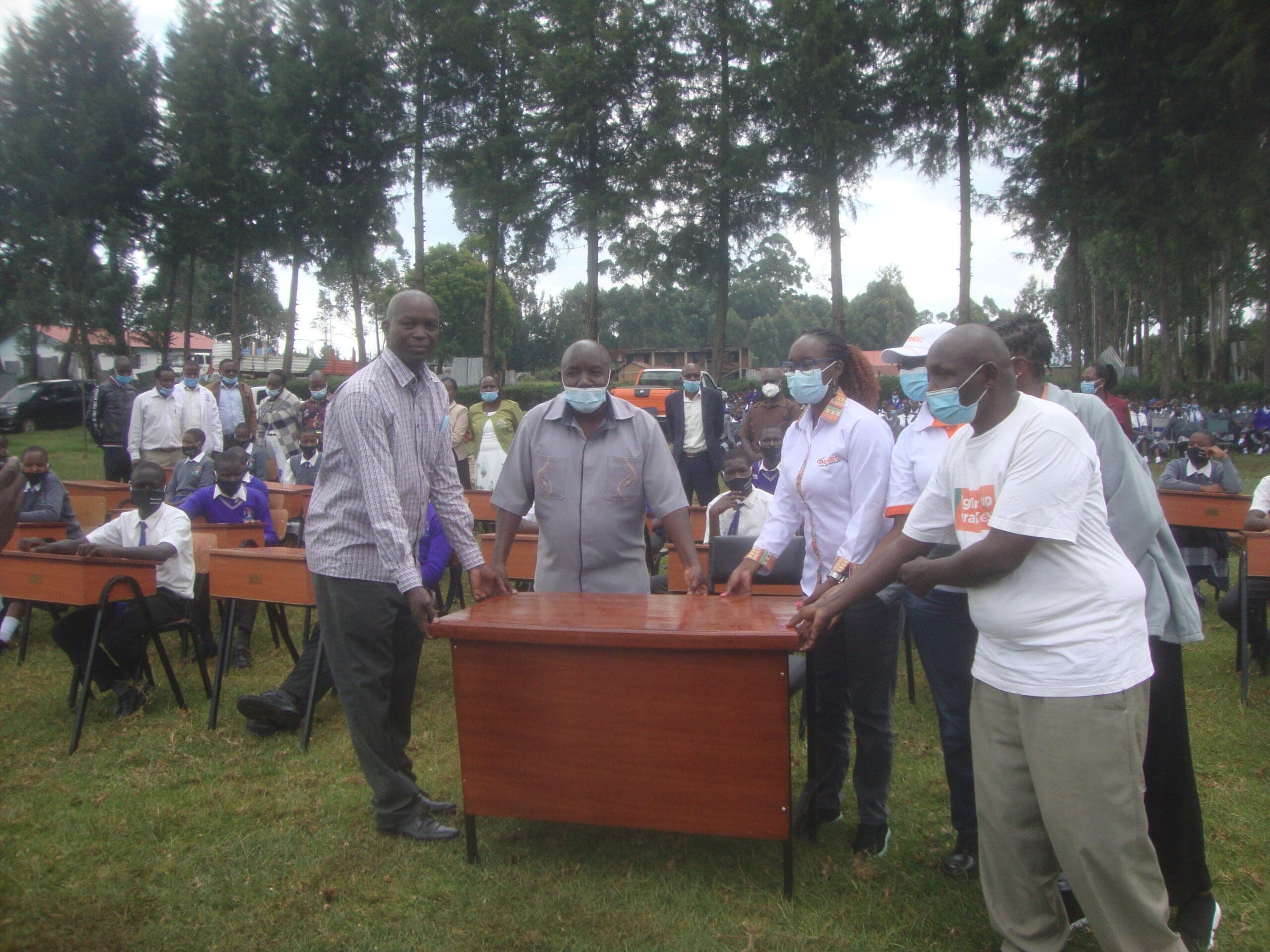 Nyamagwa SDA Mixed twin schools receive lockers, chairs donation