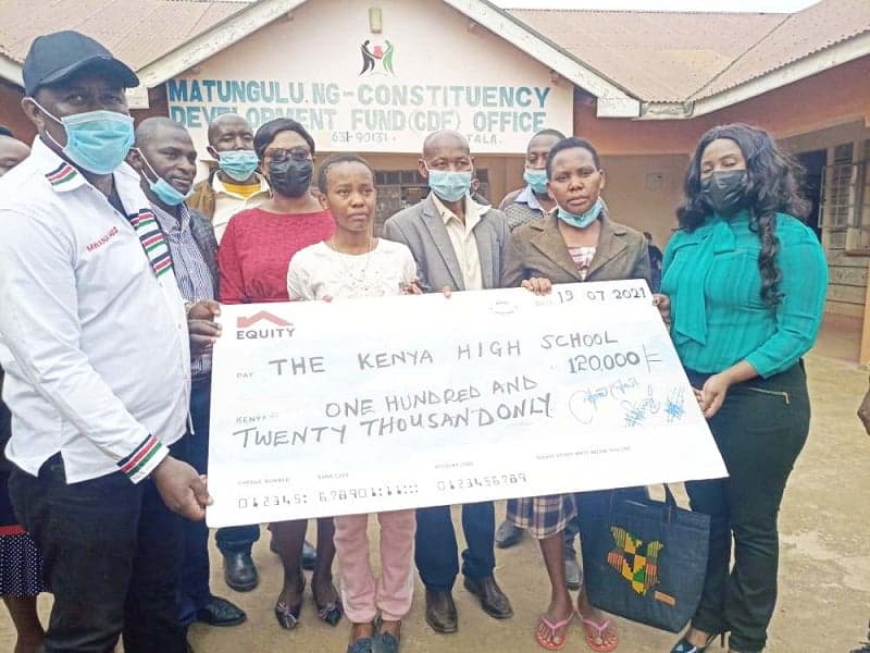 Jubilation as country’s top KCSE pupil receives scholarship