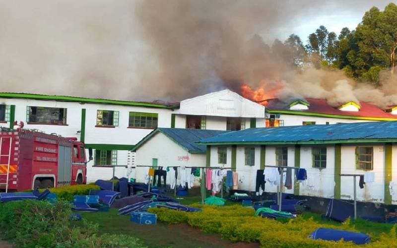 Kakamega School parents protest penalty imposed over dormitory fire