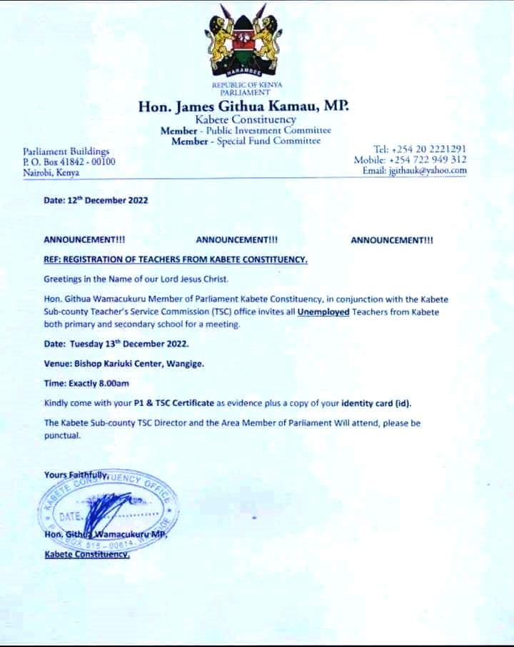 Are MPs angling to influence teacher vacancies advertised by TSC? image 1