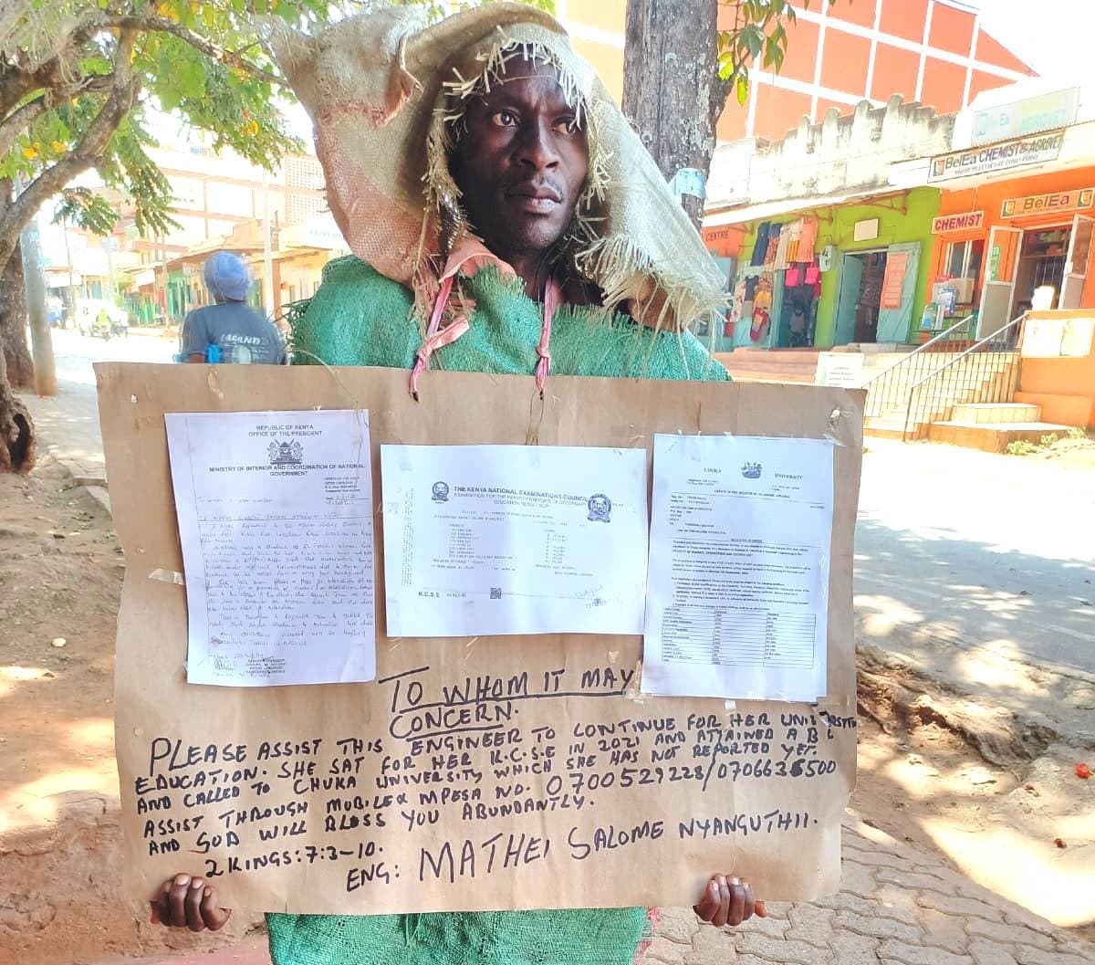 Man roams town in rags seeking school fees for daughter