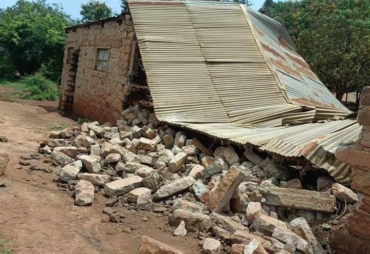 Learning paralyzed as storm rips off roof in school