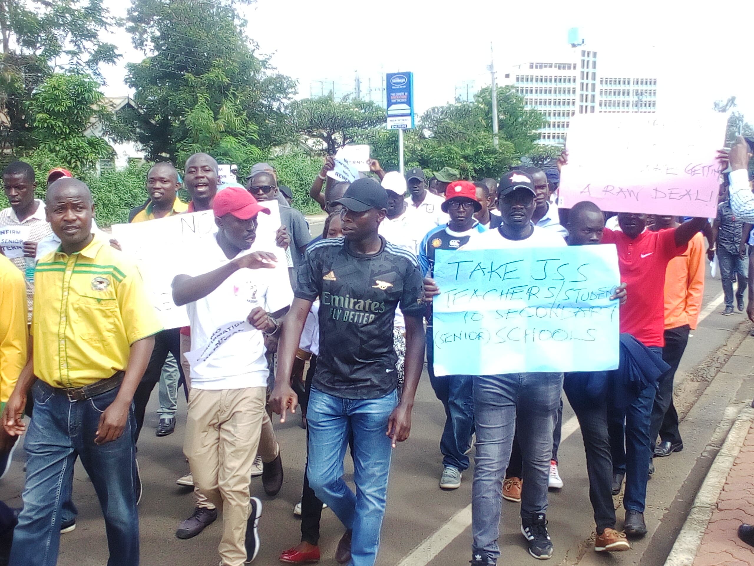 Kisumu JSS intern teachers protest govt’s contract renewal terms image 1