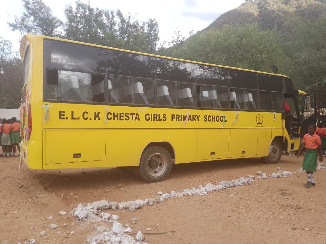 MP unveils third bus for school in West Pokot image 1