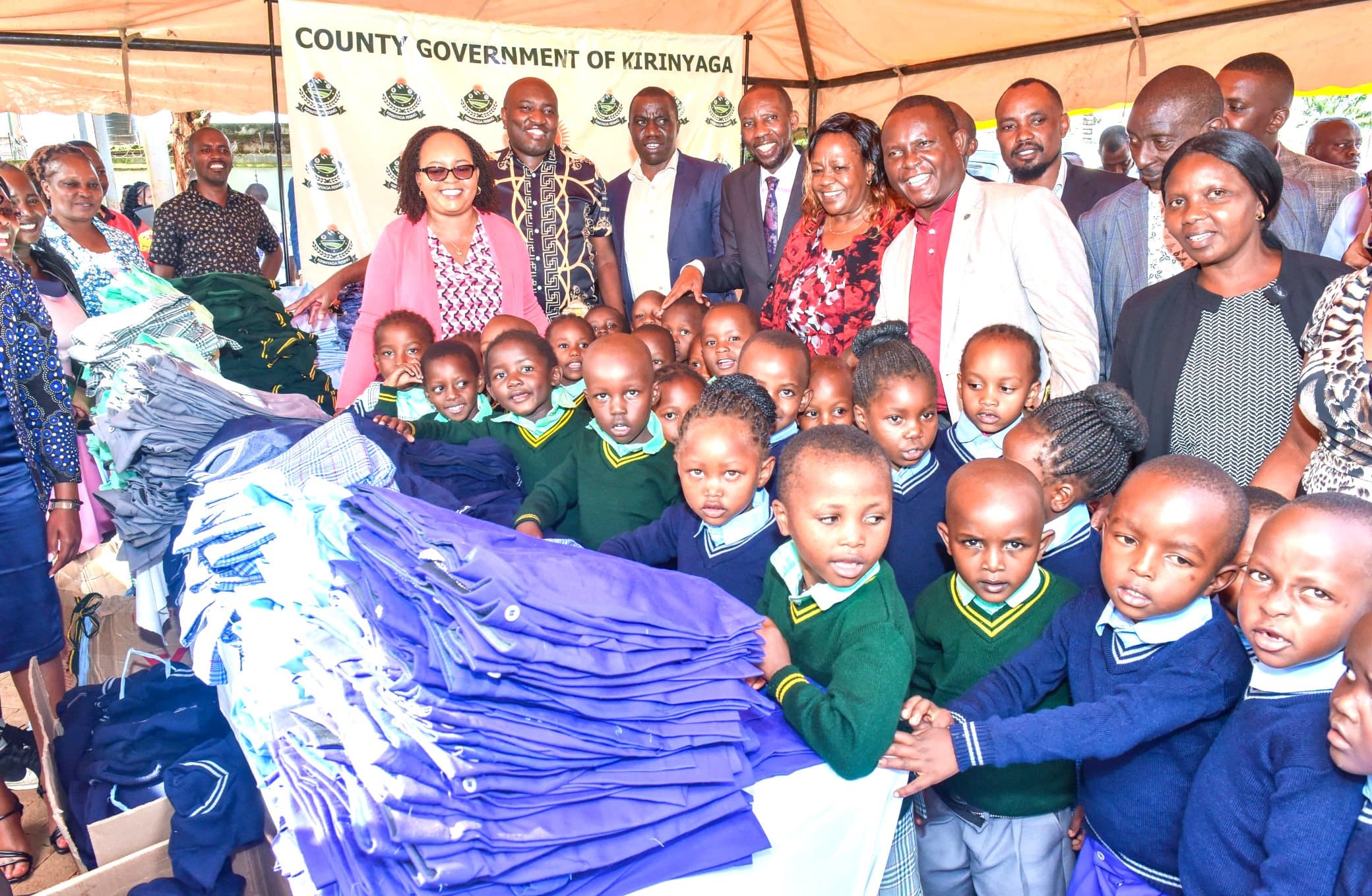 Governor Waiguru issues free uniforms to 15,000 ECDE learners in Kirinyaga image 1