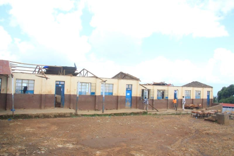 Lessons interrupted as wind blows off school roof in Baringo