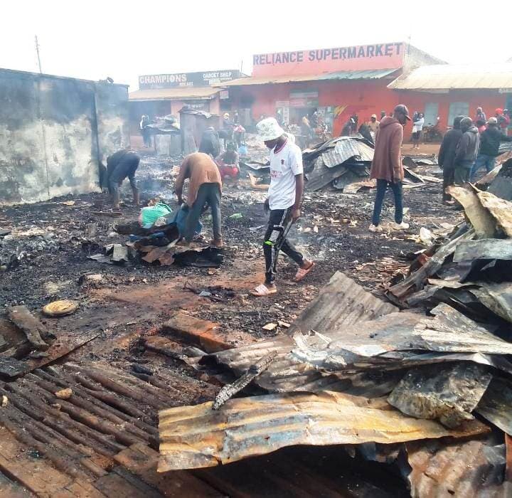Businesses around Moi University razed down by night fire image 1