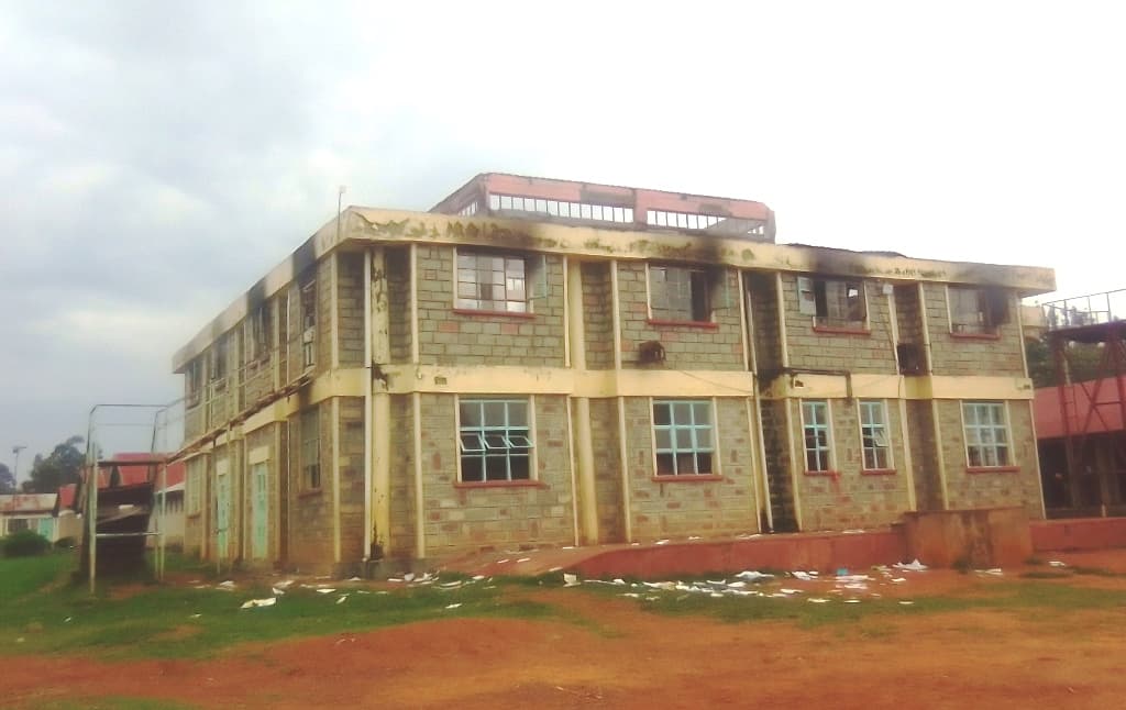 Fire razes library complex at Bungoma Boys image 4
