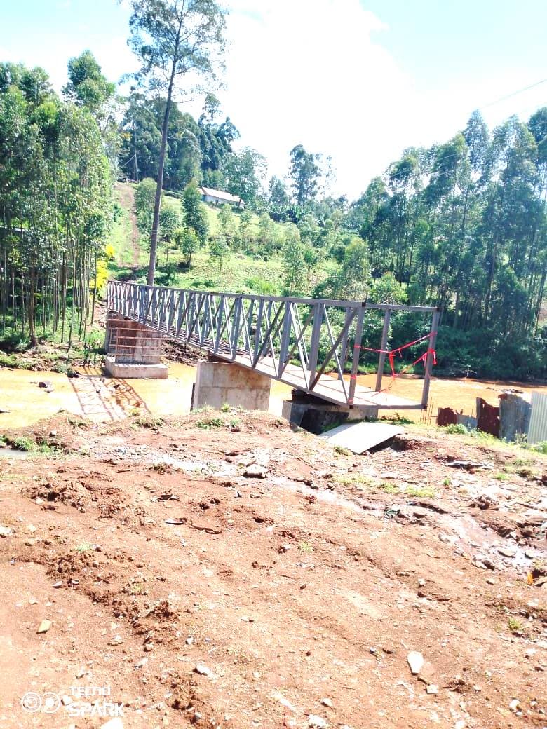 Relief as footbridge connecting village to schools in Kisii is completed