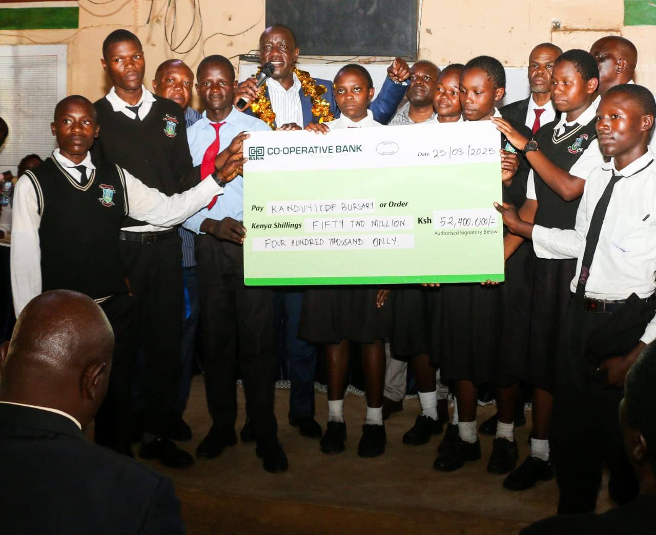 Kanduyi MP John Makali launches a tune of Ksh 52.4 million for bursaries