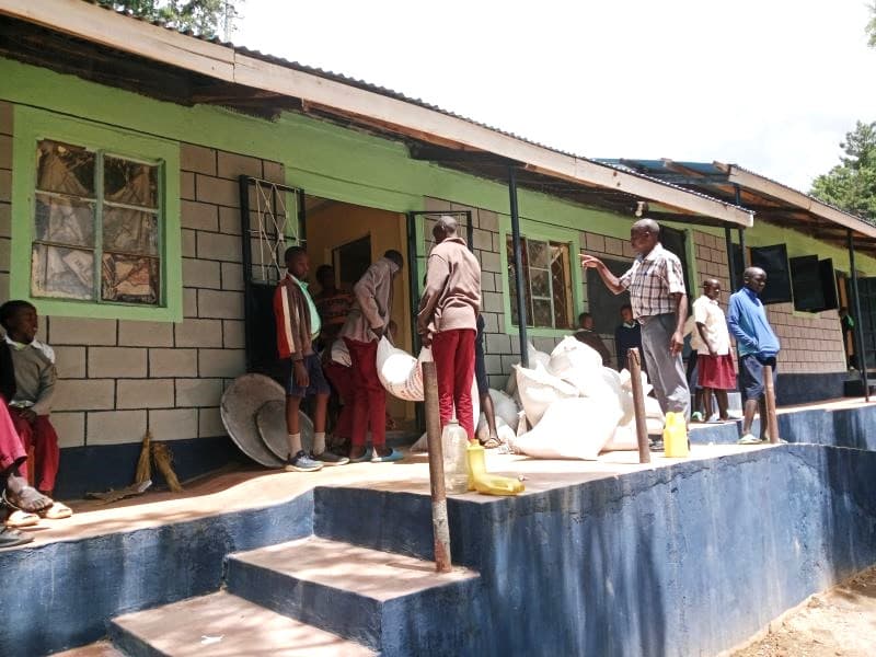 Joy as MoE distributes food to schools in West Pokot County
