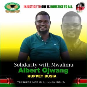 KUPPET Busia calls for justice to slain teacher Albert Ojwang’ image 1