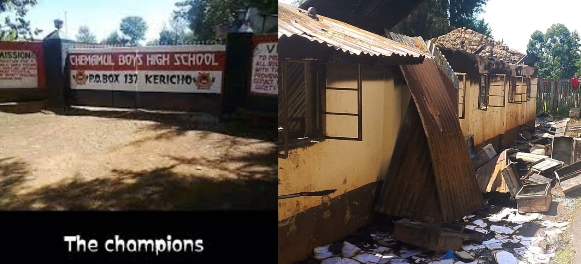 Chemamul Boy’s temporarily closes after fire destroys dormitory