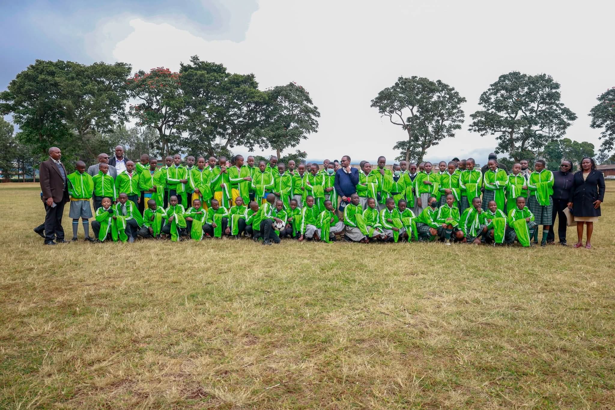 Nyeri central MP kits young athletes ahead of county sports games