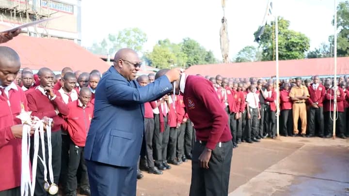 St.Lukes Kimilili boys celebrates East Africa handball champions