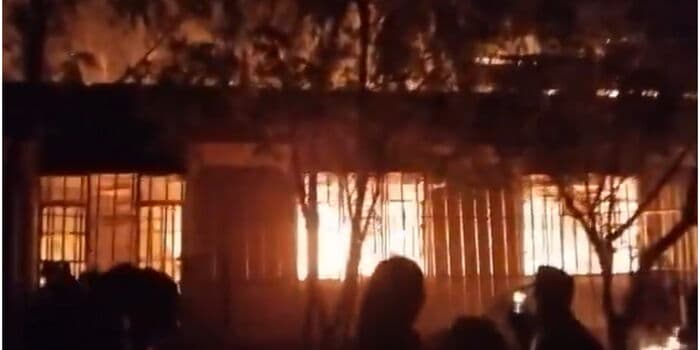 Kericho’s Tulwet Boys High School building goes up in flame as school fires intensify
