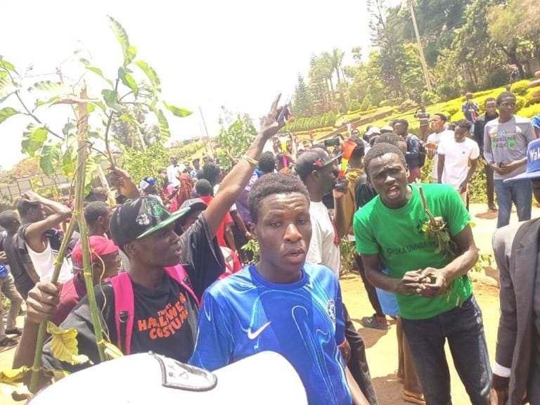 Chuka University students hold peaceful procession to mourn Raila