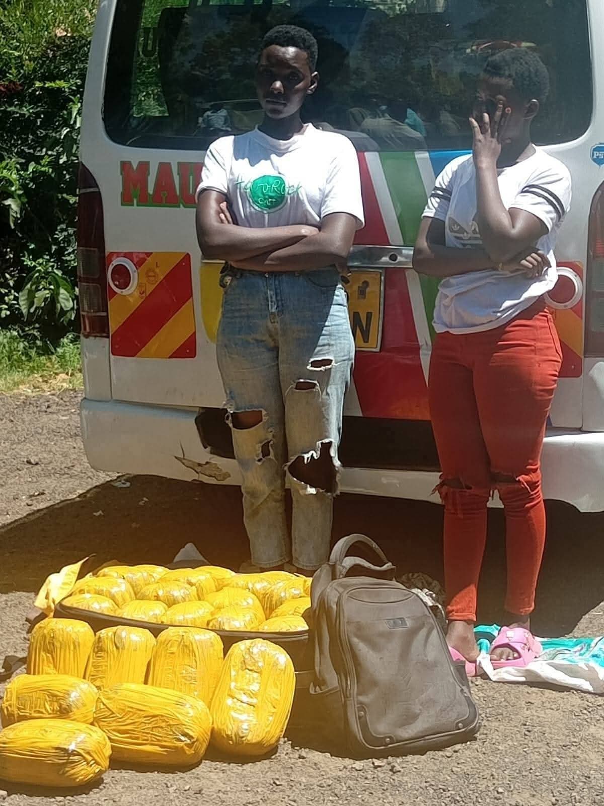 Police in Meru arrest two school girls, seize bhang worth Ksh 750,000