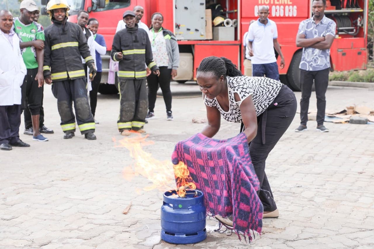 Bomet Varsity staff tipped on fire safety and first aid to boost institutional safety