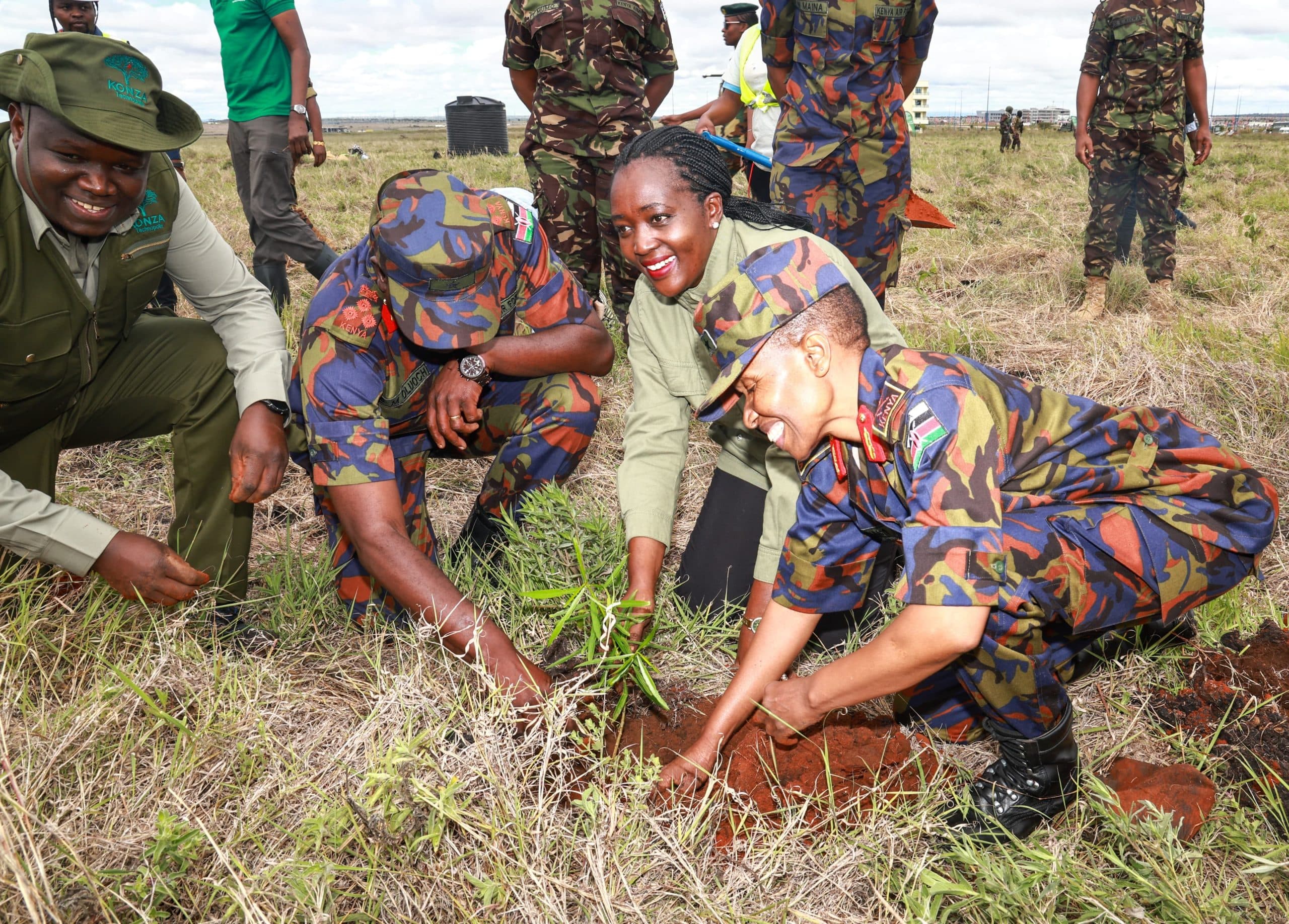 CS Tuya leads Mazingira Day tree planting exercise at Olentutu Primary, Narok