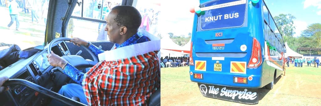 Governor Ntutu gifts bus to KNUT Narok Branch during AGM in landmark gesture