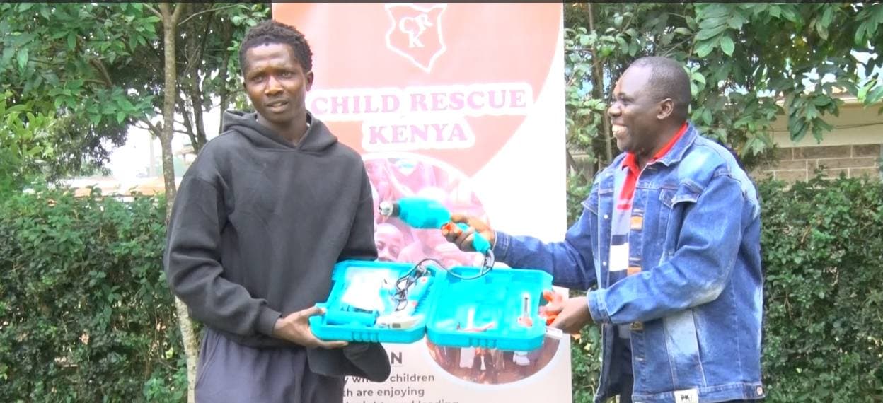 180 Trans Nzoia youths receive startup kits after completing vocational Training