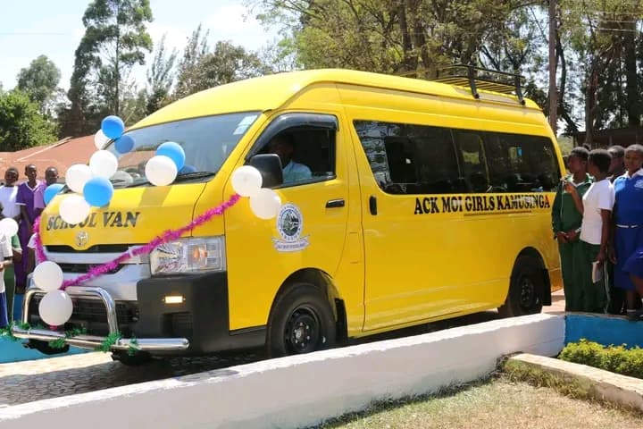 Moi Girls Kamusinga unveils new school van to boost mobility, community outreach