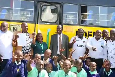 Kanduyi MP hands over 51-seater bus to St Thadeus Ndengelwa Secondary in Bungoma