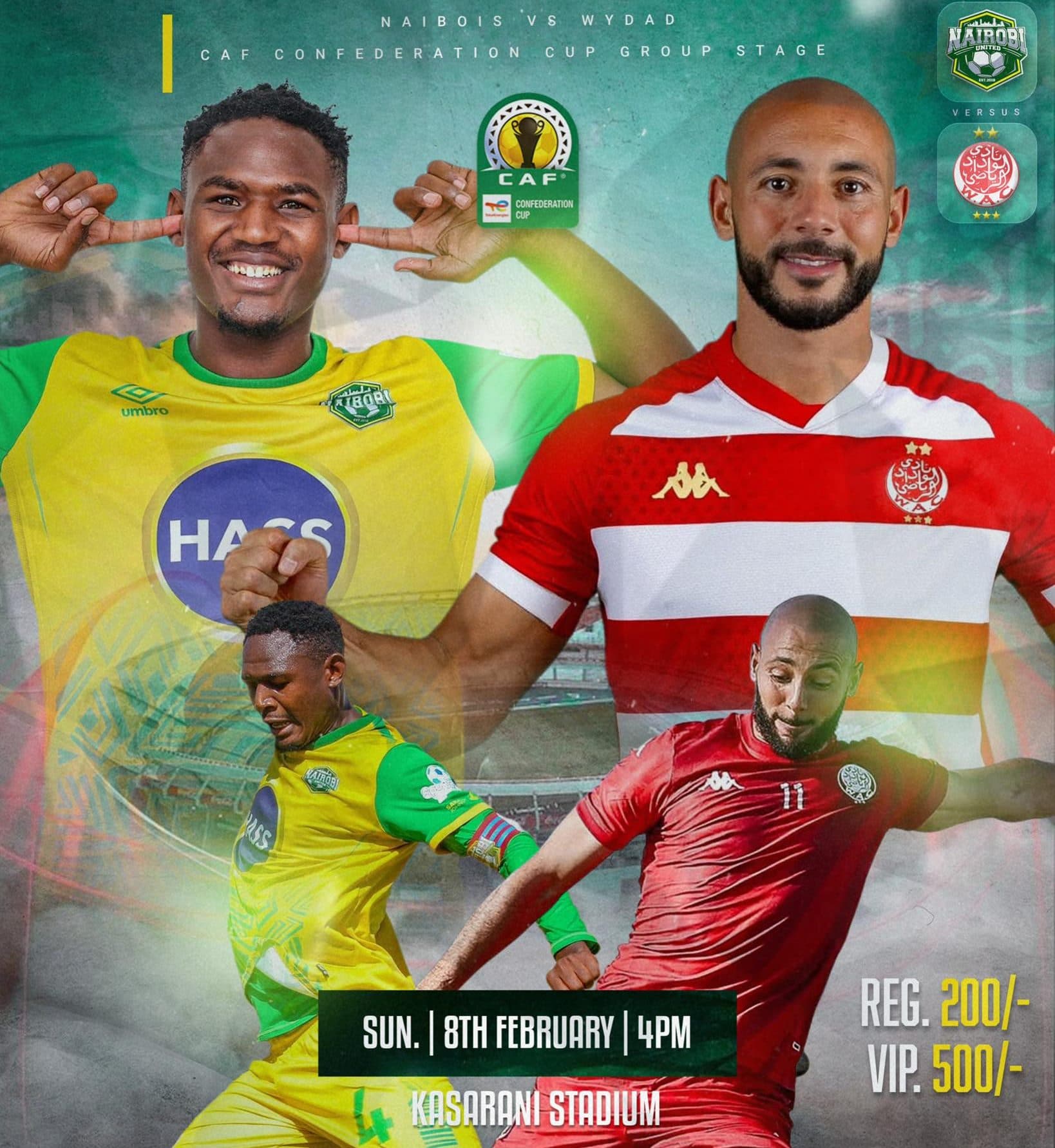 Nairobi United FC opens gates to schools and academies ahead of Wydad AC clash