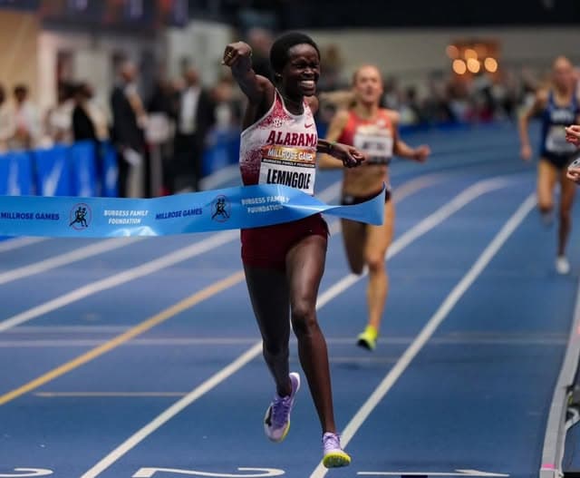 Pokot’s Doris Lemngole makes history with sub‑15 indoor 5000m at BU Valentine Invitational