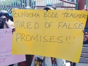 Bungoma ECDE teachers stage strike over promotions and salary arrears image 1