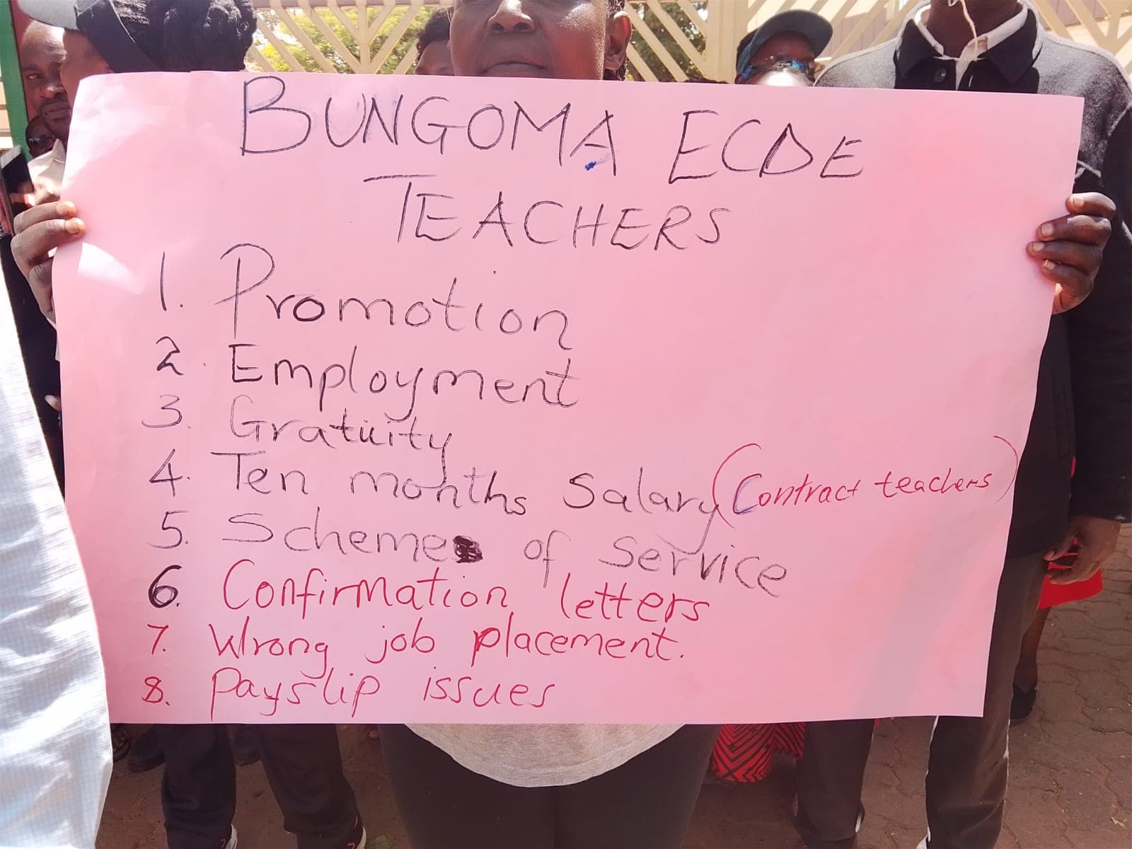 Bungoma ECDE teachers stage strike over promotions and salary arrears