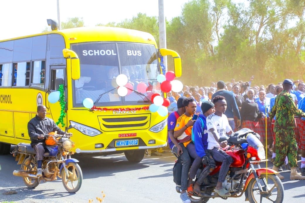 New bus, modern dining hall bring smiles to Namelok Girls in Kajiado West