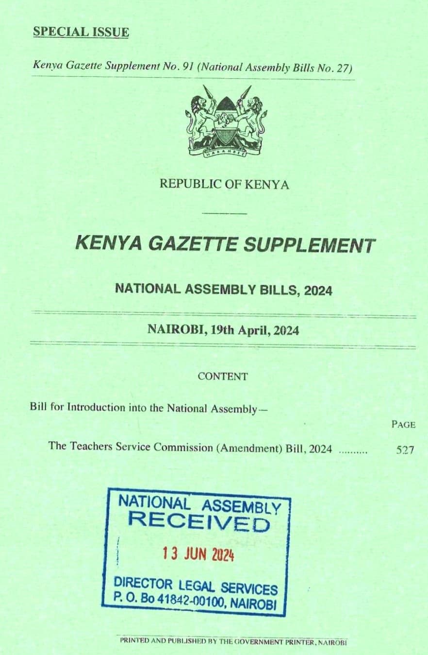 TSC Amendment Bill 2024 proposes sweeping reforms on teacher discipline and acccountability