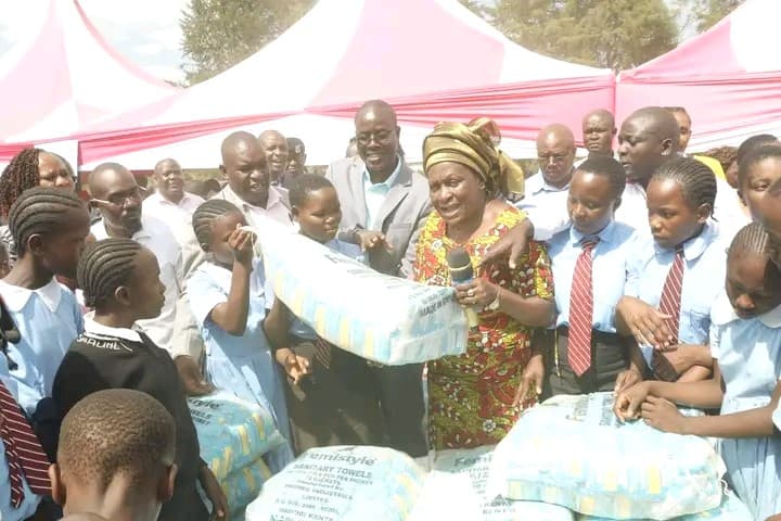 Joy as Kakamega Woman Rep rolls out free sanitary pads to schoolgirls
