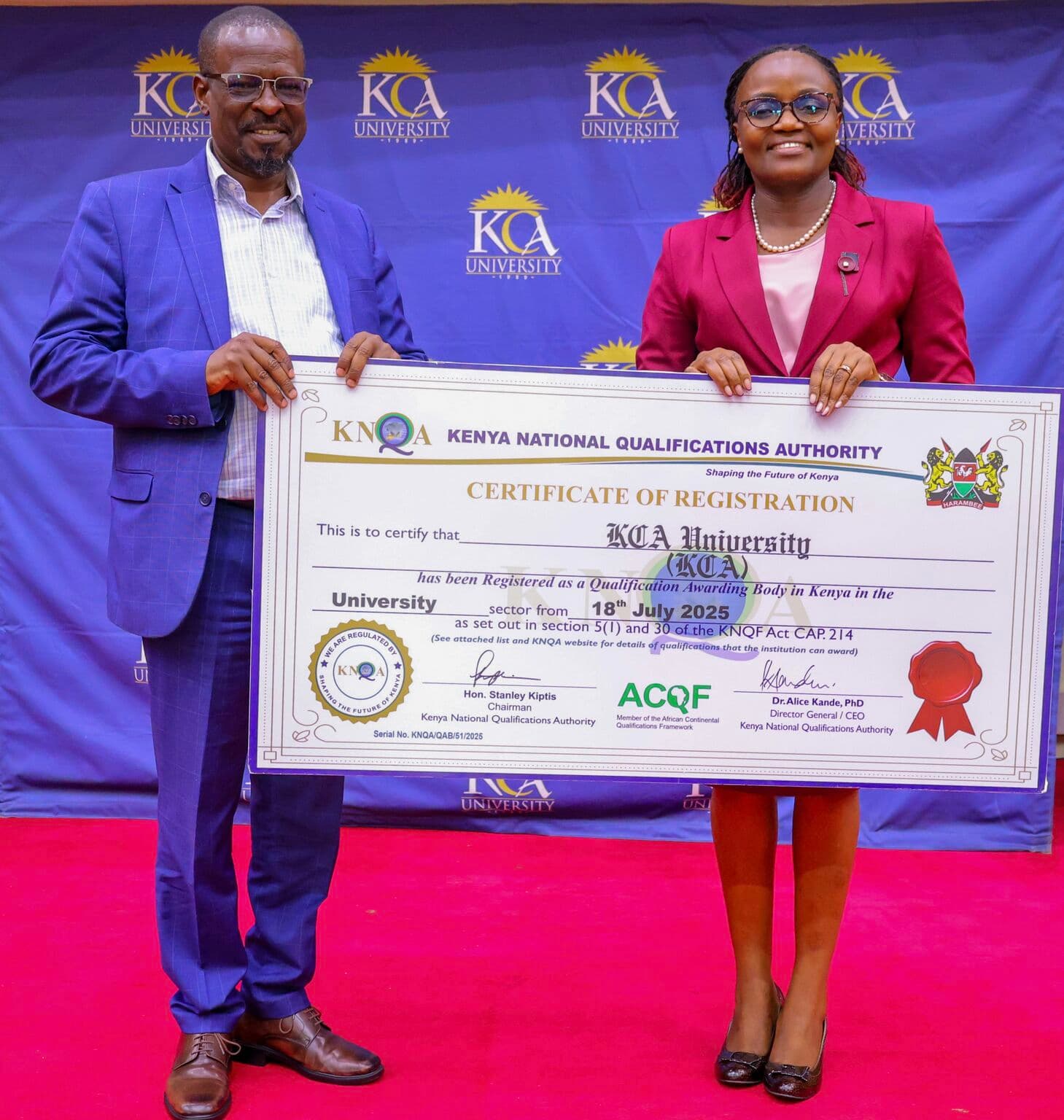 KNQA registers KCA University as Qualification Awarding Body amid slow national compliance