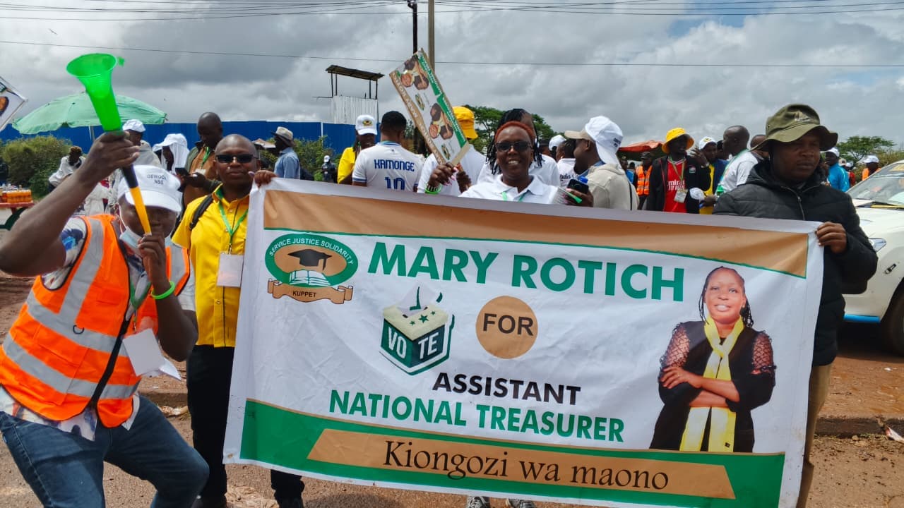 Bomet teachers congratulate Mary Rotich after clinching KUPPET national assistant treasurer seat