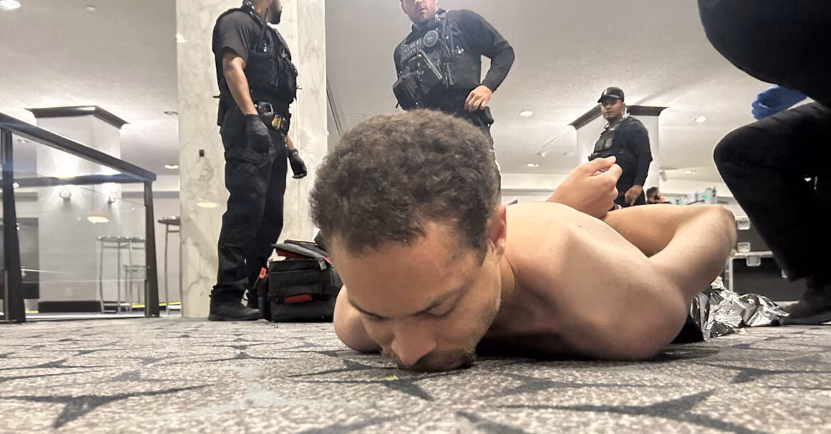 Teacher’s arrest sparks panic as Trump evacuated during gunfire scare