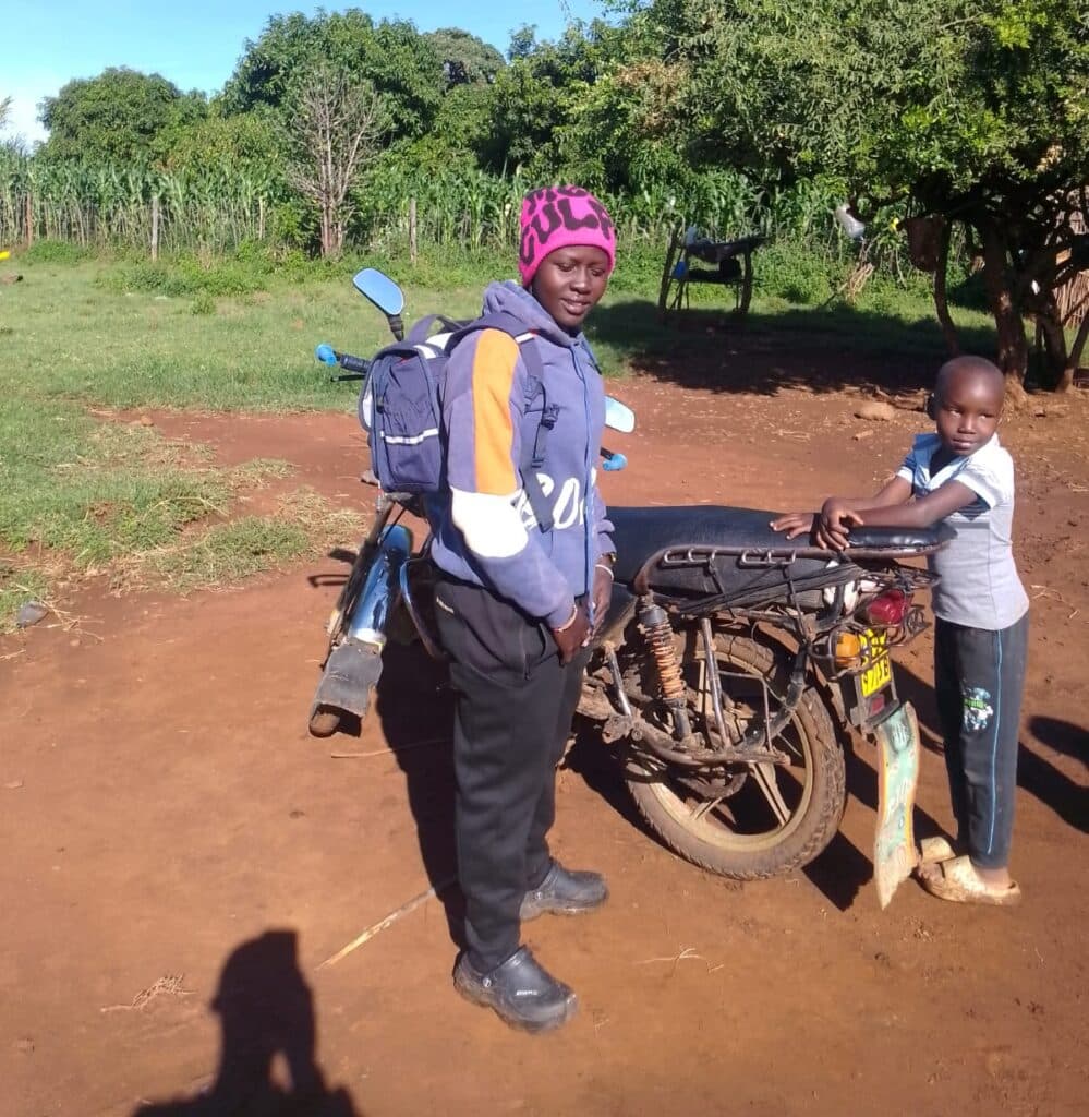 Female first-year Tharaka varsity student turns to boda boda business in Baringo to raise tuition fees image 1
