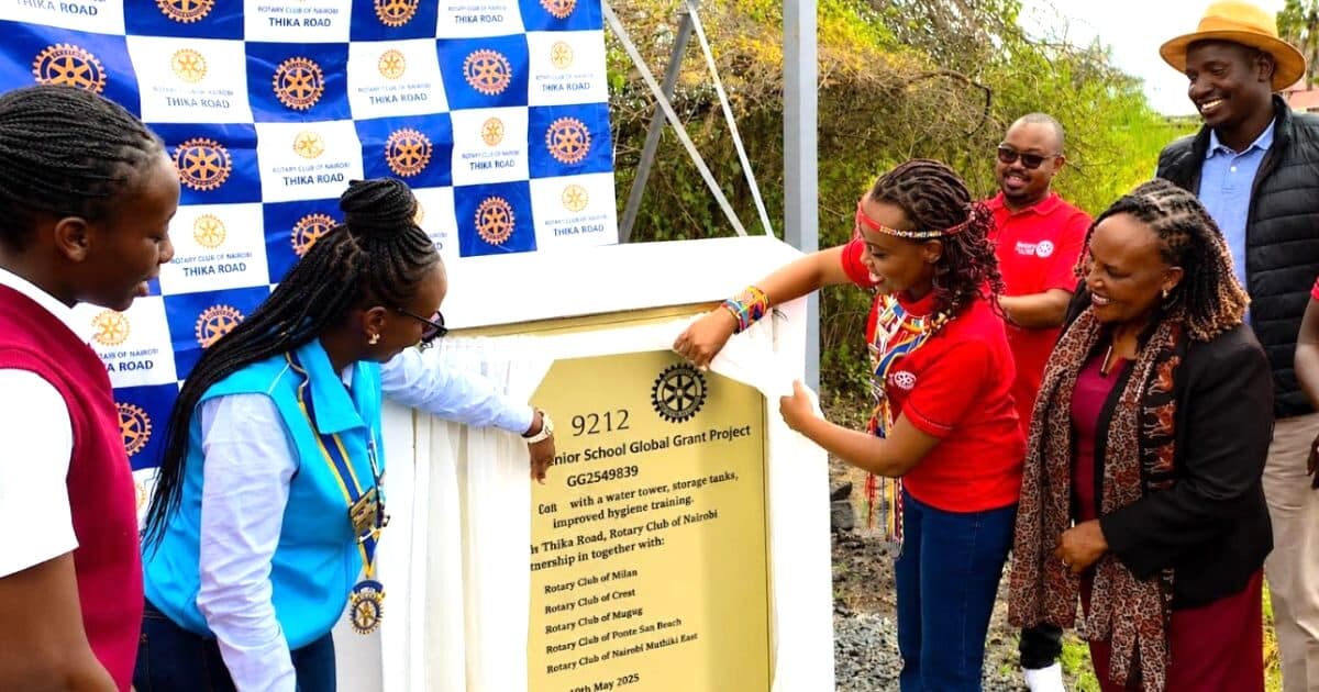 Rotary Club brings relief to 1,500 students at Moi Isinya Girls with borehole rehabilitation