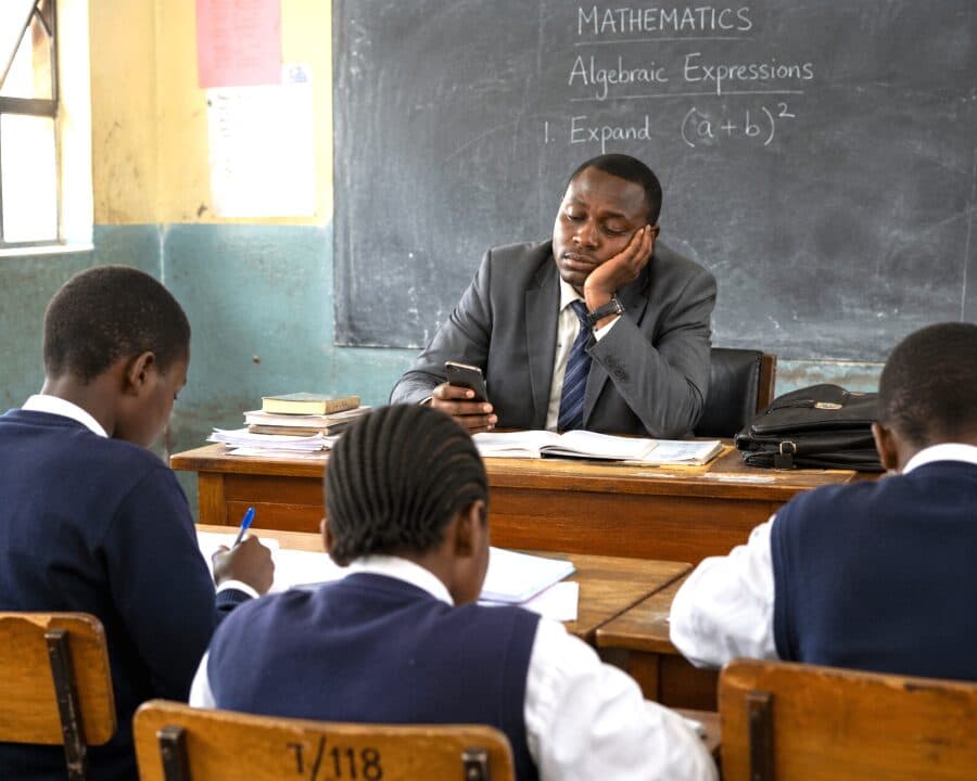 Indicators of a teacher who is physically present but practically absent