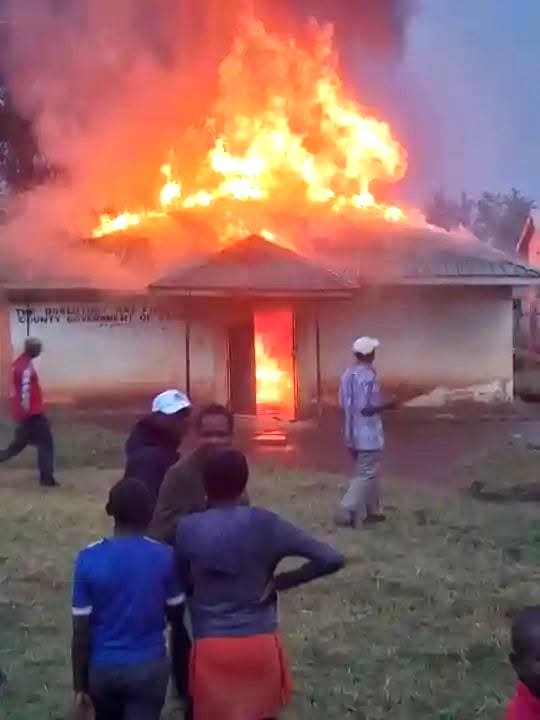 Fire destroys Kongoni Secondary dormitory while students are away on mid-term break