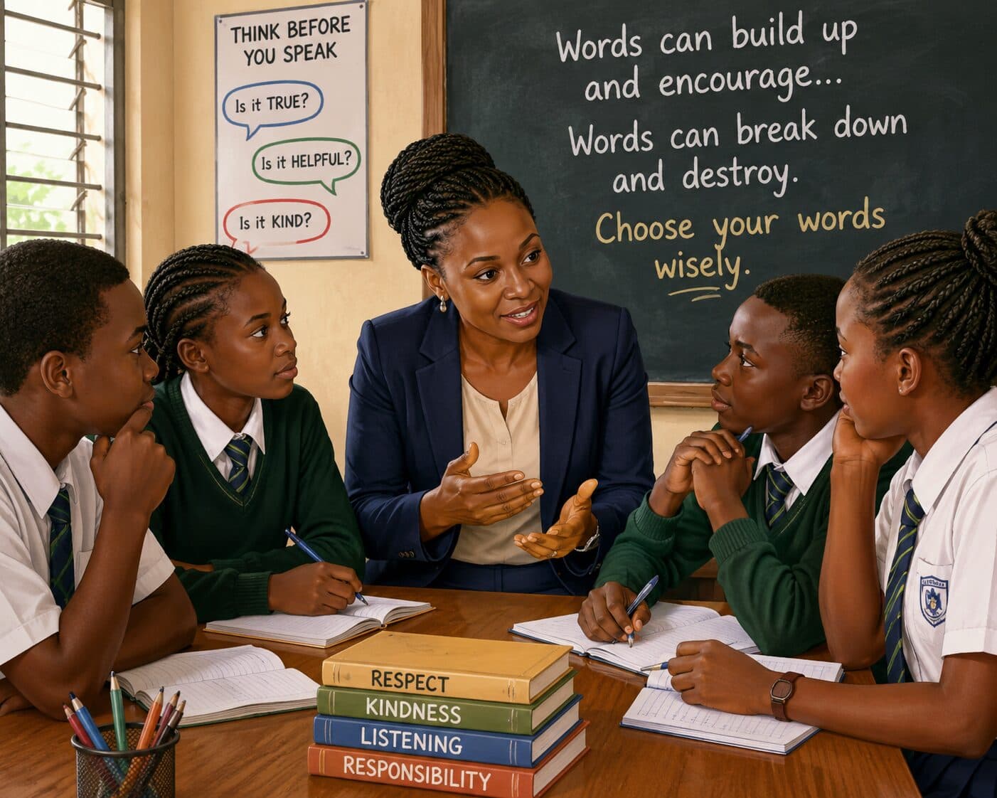 The tongue in the school compound: How words build or break institutions