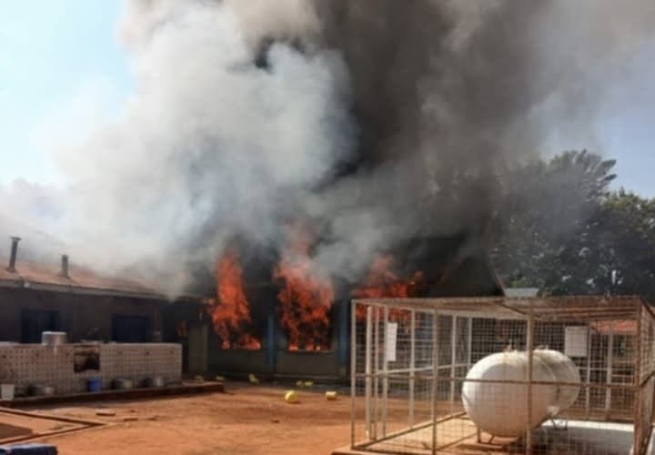 Massive fire razes boys’ dormitory at St. Maurice Mwira High School in Matungu