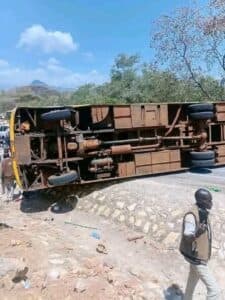 One dead, several injured as two school buses collide near Turkwel Dam in West Pokot image 1