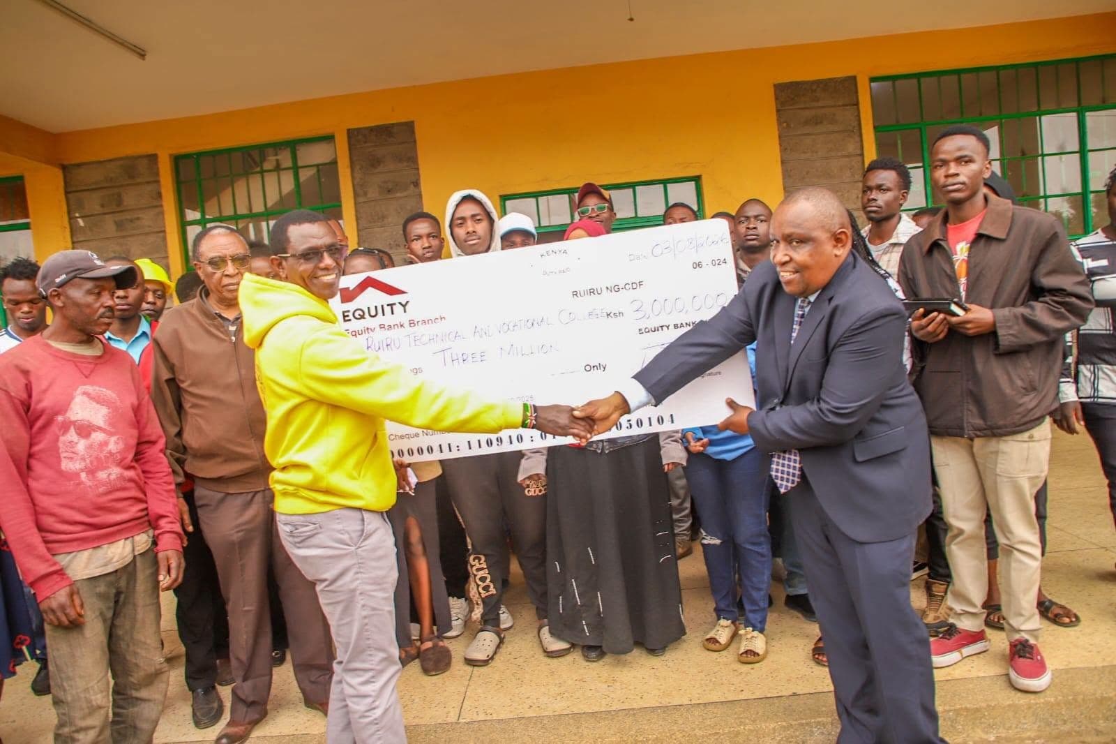 Over 200 Ruiru TVC students to benefit from KSh3 Million NG-CDF Scholarship