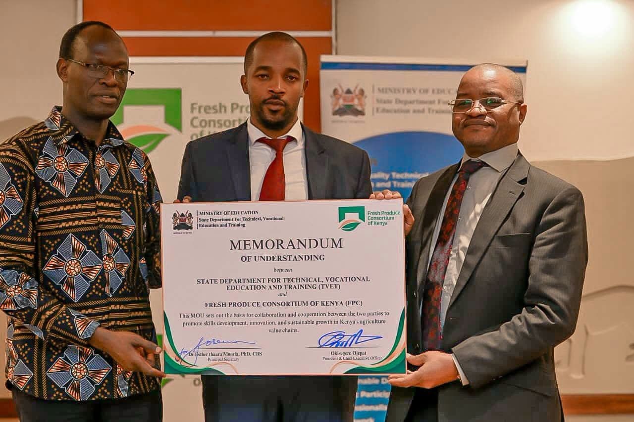 Fresh Produce Consortium of Kenya partners with TVETA to strengthen workforce