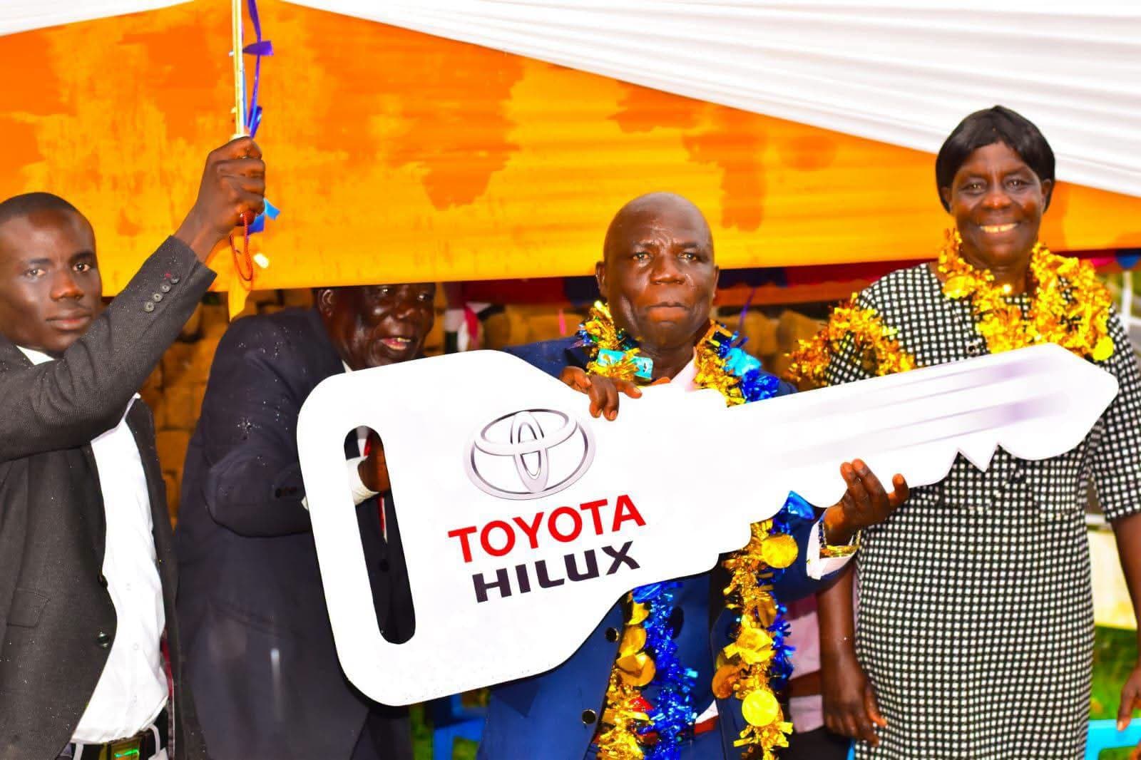 Retired Bungoma teacher surprised with Toyota Hilux after 35 years of service