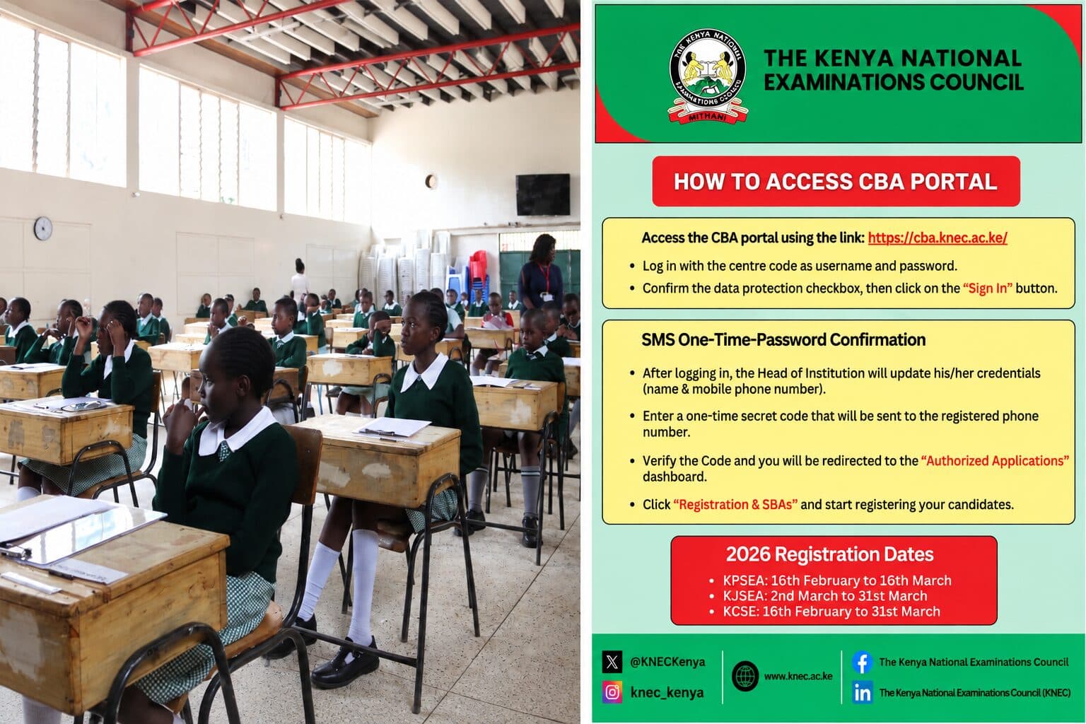 KNEC reopens CBA portal for schools to correct missing KPSEA, KJSEA scores